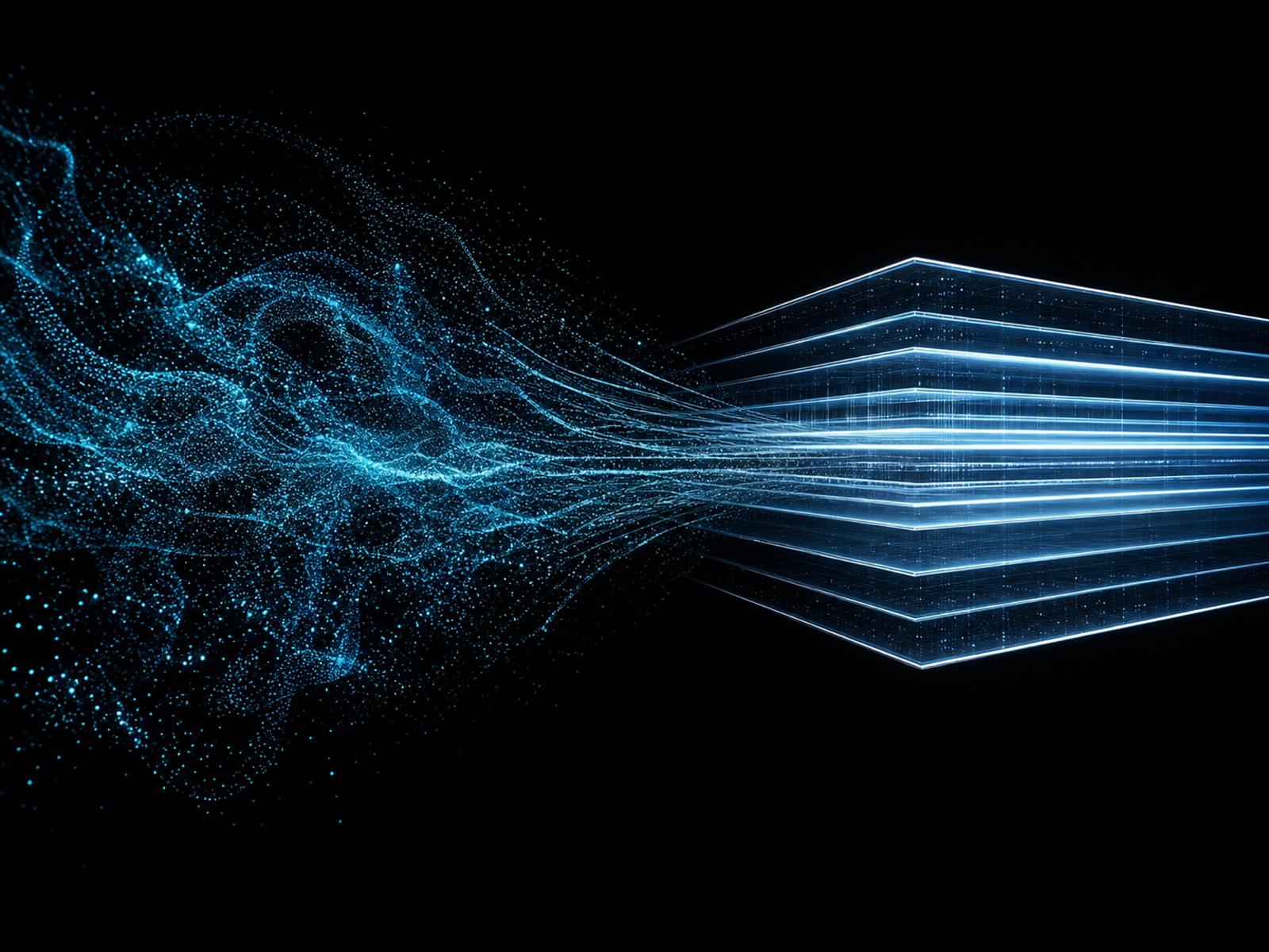 Chaotic trace particles compiled into ordered light planes